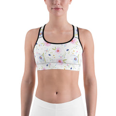 Tiny Floral Pattern Women’s All-Over-Print Sport Bra