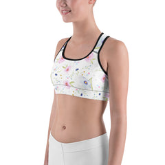 Tiny Floral Pattern Women’s All-Over-Print Sport Bra