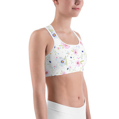 Tiny Floral Pattern Women’s All-Over-Print Sport Bra