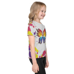 Multicolor Butterfly Kids T-Shirt