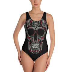 Bloody Skull Design Swimsuit