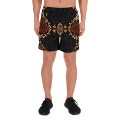 Colorful Argentine Boa Men's Athletic Long Shorts