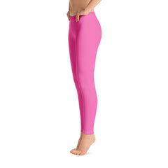 Pink Plain Leggings