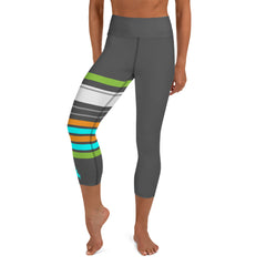Rainbow Lines Yoga Capri Leggings
