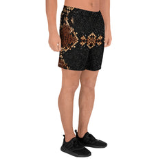 Colorful Argentine Boa Men's Athletic Long Shorts