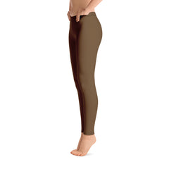 Dark Brown Plain Leggings