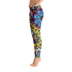 Colorful floral design Leggings