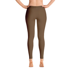 Dark Brown Plain Leggings