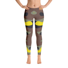Yellow & Grey Camo Leggings