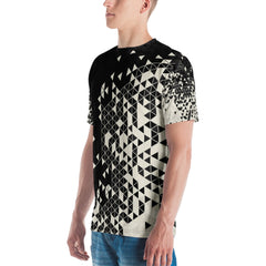 White & Black Triangle All Over Men's T-shirt