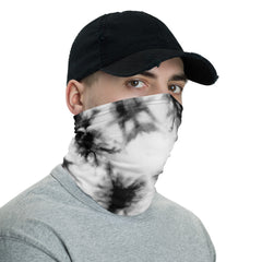 Black & White Tie Dye Neck Gaiter