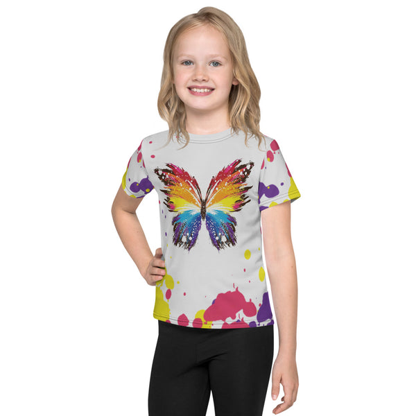 Multicolor Butterfly Kids T-Shirt