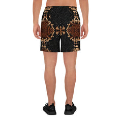 Colorful Argentine Boa Men's Athletic Long Shorts