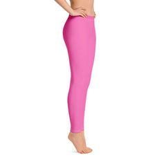 Pink Plain Leggings