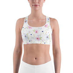 Tiny Floral Pattern Women’s All-Over-Print Sport Bra
