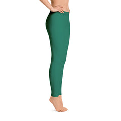 Green Plain Leggings