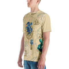 Earth Map All Over Men's T-shirt