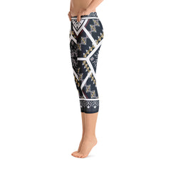 Colorful Ethnic Design Capri Leggings
