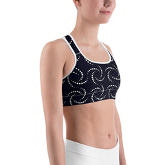 Twisters Pattern Women’s All-Over-Print Sport Bra
