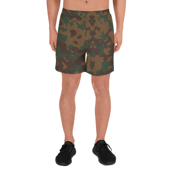 Dark Khaki Camo Men's Athletic Long Shorts