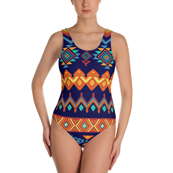 Abstract Shapes Pattern Swimsuit