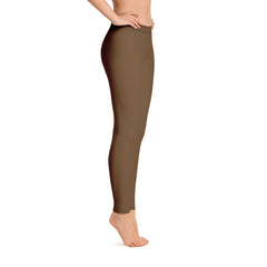 Dark Brown Plain Leggings
