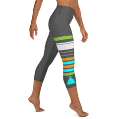 Rainbow Lines Yoga Capri Leggings