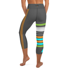 Rainbow Lines Yoga Capri Leggings