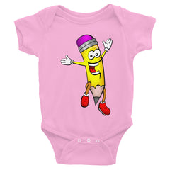 Pencil Happy Jumping School Infant Bodysuit