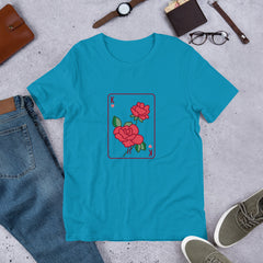 Playing Card Roses Short-Sleeve Unisex T-Shirt