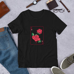 Playing Card Roses Short-Sleeve Unisex T-Shirt