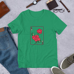 Playing Card Roses Short-Sleeve Unisex T-Shirt