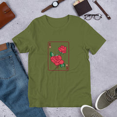 Playing Card Roses Short-Sleeve Unisex T-Shirt