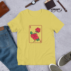 Playing Card Roses Short-Sleeve Unisex T-Shirt