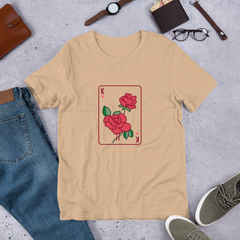 Playing Card Roses Short-Sleeve Unisex T-Shirt