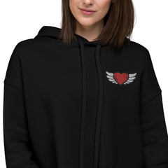 Heart Angel Crop Hoodie