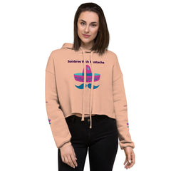 Sombreo With Mustache Crop Hoodie