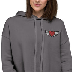 Heart Angel Crop Hoodie